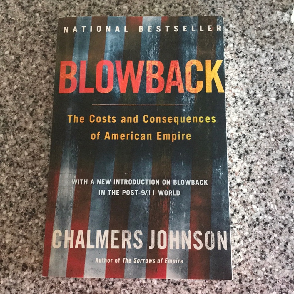 Blowback paperback book by Chalmers Johnson